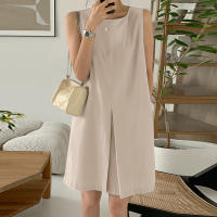 Vestido De Encaje ZANZEA Para Mujer Verano 2024 Sin Mangas Cuello Redondo Largo Pierna Vestido Casual Suelto Con Bolsillos - details 1