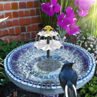 Bomba De Fuente Solar 2.5W Para Baño De Pájaros Con 9 Boquillas Bomba De Agua Solar Para Jardín Piscina Tanque De Peces Acuario - details 1