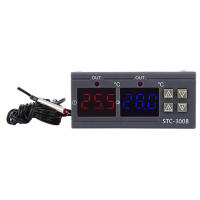 Controlador De Temperatura Digital Doble STC-3008 Con Dos Salidas De Relé 12V 24V 220V Termostato Regulador De Calor Y Frío Para Calefacción Y Enfriamiento - details 3