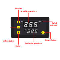 Termostato W3230 Microcomputadora Controlador De Temperatura DC 12V AC 110V 220V 20A Con Control De Calor Y Calentamiento Instrumento De Medición Para El Hogar - details 5