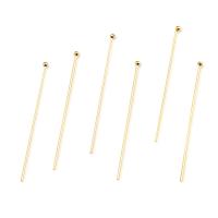 Pares De Clavos De Cabeza Redonda Y Plana De Oro Puro 14K Para La Creación De Joyas Pendientes Encuentros De Joyería - details 5
