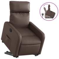 Sillón reclinable elevable cuero sintético Negro, Crema, Marrón Sillon Dormitorio Sillon Comodos Silla Relax Sillón Sofá - details 0