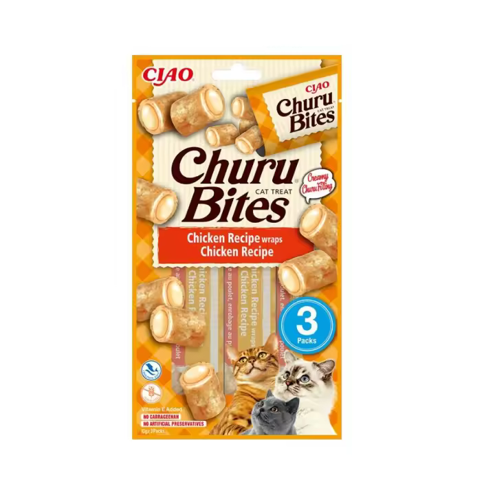 Churu Bites GATO Receta de Pollo (12 uds. de 3 x 10 g) - 1