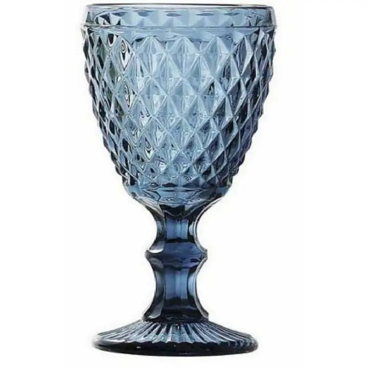MAXHOME-Set 6 Copas Vino Azul,Morado,Transparente 350cc Sidari - 1