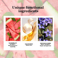 Suero, Suero de niacinamida de sandía, Gotas hidratantes e iluminadoras de niacinamida de sandía, Suero facial con ácido hialurónico, glicerina y vitamina E, Abrillantador líquido - details 7