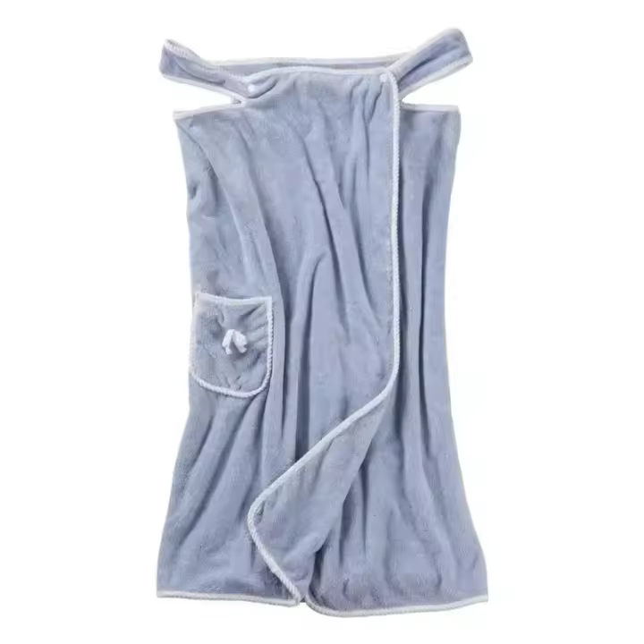 Toalla De Baño Para Mujer Suave Y Absorbente Ropa De Paja Para La Playa Spa Toalla Rápida De Secado Bata De Paja Tejido De Coral - 1