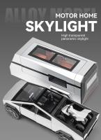 Modelo De Camión Tesla Cybertruck 1/24 Con Sonido Y Luz Vehículo De Montaña Para Niños Juguetes De Metal Y Plástico Regalo Ideal - details 13