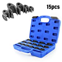 Juego De Llaves De Cabeza De Cuervo Metrิกo 15 Piezas 3/8" 1/2" 8mm a 24mm Llaves Abiertas Para Eliminación De Tornillos De Rescate De Coche - details 2