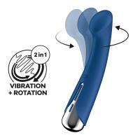 SATISFYER SPINNING G-SPOT 1 VIBRADOR Y ROTADOR COLOR AZUL DILDO JUGUETES SEXUALES - details 0