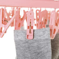 Rack De Secado De Ropa Con 32 Clip / 8 Clips Para Calcetines Y Ropa Interior Plegable Y Extensible Material PP - details 3