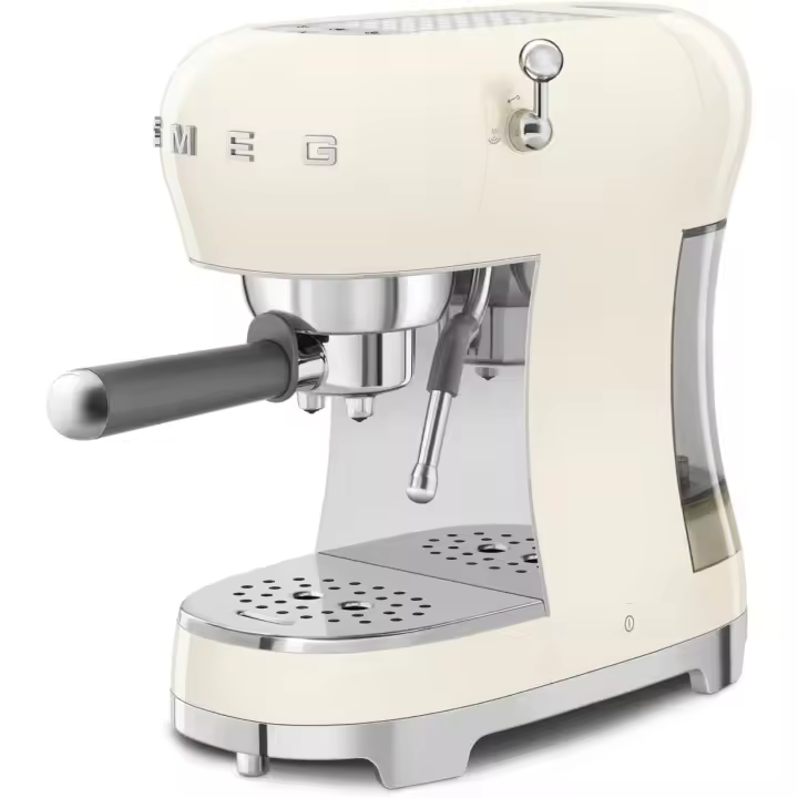 Cafetera Smeg 50' Style Crema 1350W Sistema Cappuccino, Sistema Termobloque, Bandeja extraíble, Portafiltro Semiprofesional - 1