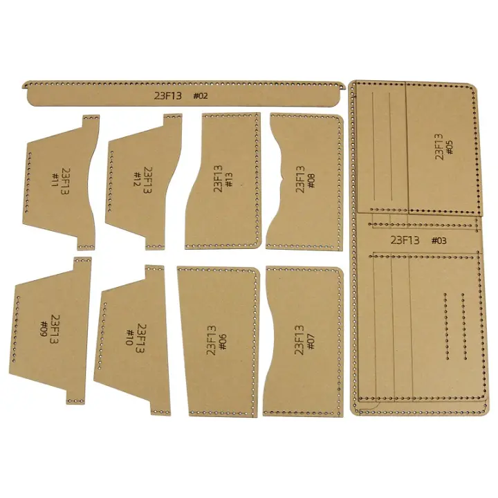 Plantillas De Diseño De Monedero DIY En Papel Para Herramientas De Cuero Accesorios De Costura Universal Clip Corto - 1
