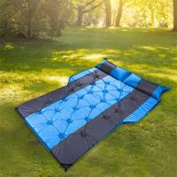 Colchón de aire automático del coche, colchón portátil para acampar al aire libre con bolsa de almacenamiento, colchón inflable para acampar del aire del coche, azul gris - details 2