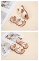 Sandalias De Verano Para Niñas Con Lazo Correas Caucho Suave Bajo Tobillo Versátiles Sandalias De Playa Moda Niños Tallas 4-6Años - details 8