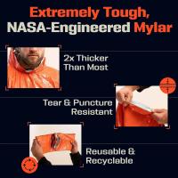 Poncho De Emergencia Desechable Impermeable Con Película De Aluminio Ropa De Lluvia Térmica Para Camping Herramientas De Sobrevivencia - details 5
