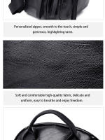 Bolso De Hombro Para Mujer En PU Negro Casual Y Versátil Gran Capacidad Ligero Adecuado Para Estudiantes De Colegio Salir - details 15