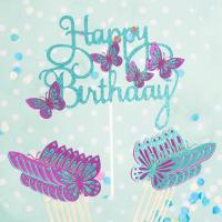 Topper De Pasteles De Mariposa Con Lentejuelas Para Cumpleaños De Princesa Decoración De Fiesta De Boda Para Niñas - details 17