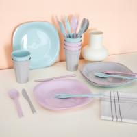 UD - Set de Picnic 31 Piezas Plástico – 6 Vasos, 6 Platos, 6 Tenedores, 6 Cucharas ,6 Cuchillos con una Caja – Ideal para Camping y Excursiones - details 1