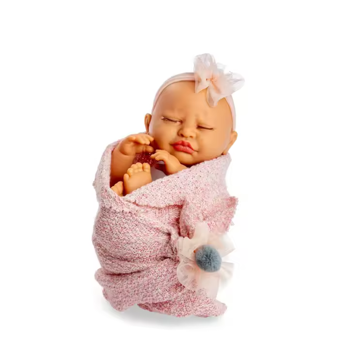 Muñeca Poppy Dolls Toquilla De Lana Rosa Con Luces Y Sonidos Especiales 38Cm (Berjuan 912) - 1