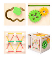 Caja De Monedas De Madera Montessori Para Niños Juguete Sensorial De Doble Cajón De Formas Y Colores Regalo Para Bebés Educativo Y Divertido - details 25