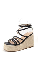 Sandalias de cuña con plataforma en esparto, tiras trenzadas y ajuste con hebilla, diseño sofisticado y cómodo para cualquier ocasión Lyla Wang - details 2