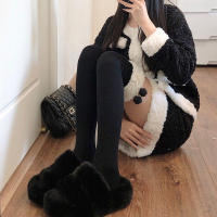 Calcetines De Pierna Alta Para Mujer 1Paquete Calcetines Gruesos Y Calientes Para Otoño E Invierno Diseño Lolita Blanco Y Negro - details 4