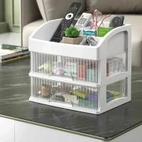 Estación De Maquillaje Multi Capa Organizador De Joyería Cosméticos Y Suministros Para Escritorio Caja De Almacenamiento Con Cajones Para Decoración De Pelo - details 9