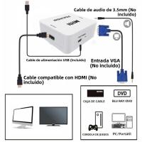 Convertidor De Video VGA a HDMI Con Audio Adaptador Compatible 1080P Para Notebook Xbox360 DVD PC HD TV Proyector - details 0