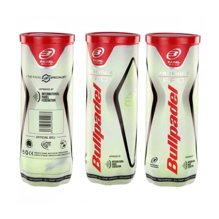 Bullpadel Premium Pro - Tripack 9 Bolas de Padel (3x3)-alta durabilidad y resistencia - 1