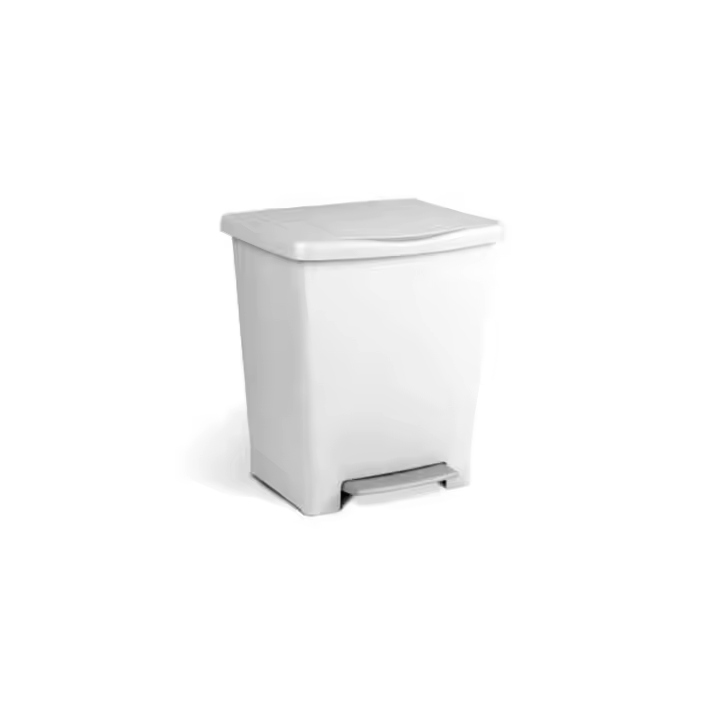 Cubo Pedal Tatay Milenium 23L Blanco - Práctico y Sencillo - 1