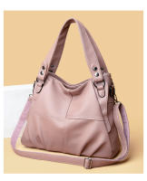 Bolso de mano de PU para mujer de moda, estilo europeo y americano, con costura, sencillo, de alta calidad, Grande. - details 0