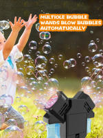 Máquina De Burbujas Doble Cabeza Con 10 Agujeros Para Niños Juguete Para Exteriores Y Bodas Sin Necesidad De Batería O Agua Incluida - details 3