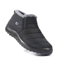 Botas De Nieve Para Mujer Botines De Invierno Impermeables Con Plush Interior Plataforma Slip on Unisex Botas De Piel De Microfibra Cubierta Por La Rodilla - details 15