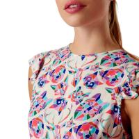 Minueto Nikita Top - Camiseta de Cuello Redondo y Manga Sisa con Volantes en Mangas - details 6