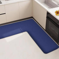 Alfombra De Cocina En Forma De L De Tamaño Grande Color Sólido Antideslizante Absorbente Para Restaurante Y Baño Material De Poliéster 100% - details 8