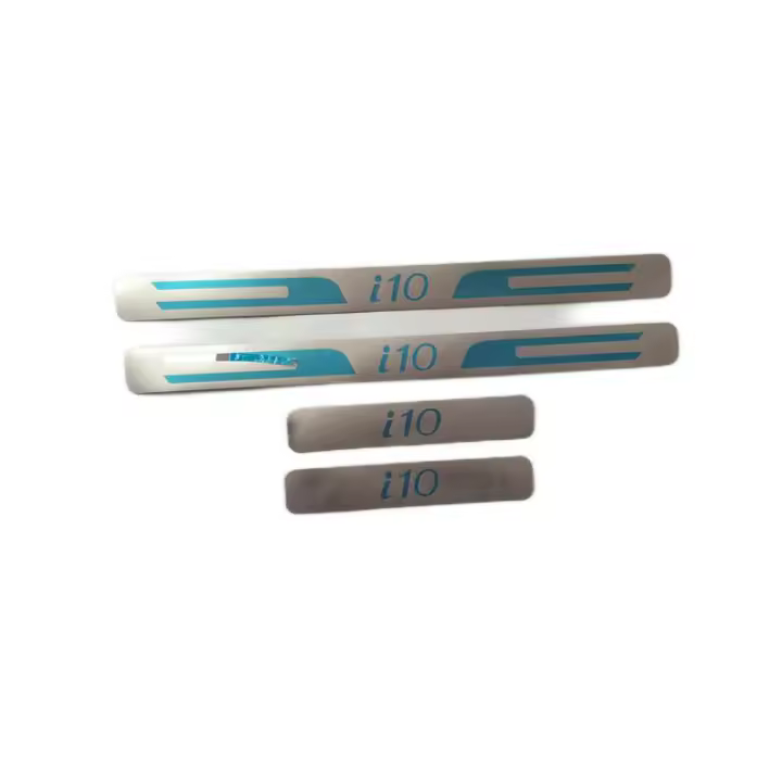4PCS/Lot Placa De Entrada De Puerta De Coche Ultrafina En Acero Inoxidable Para Hyundai I10 Cubierta De Pedal De Interior - 1