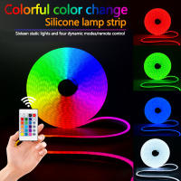 Tira De Lámparas LED Neón Inteligente RGB Flexible Control Remoto Luz De Fondo Para TV Decoración De Hogar Y Exterior Impermeable 1/3/5m - details 1