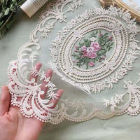 Mantel Vintage Con Borlas Ovaladas Y Huecos Tapetes Para Mesa Elegantes Accesorios De Cocina Cojines Para Sillas Tapetes De Té - details 1