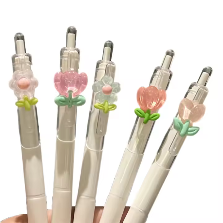 Bolígrafos De Gel Creativos Kawaii Para Oficina Y Escuela Accesorios De Oficina Suministros Escolares Bolígrafo De Punto De Seda Secado Rápido Aesthetic - 1