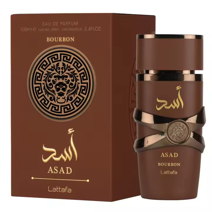 LATTAFA ASAD BOURBON Eau de Parfum Spray Unisex - Fragancia Sofisticada con Notas de Pimienta Rosa, Lavanda y Vainilla Bourbon - 1