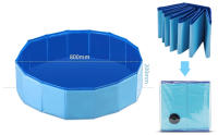Piscina Plegable para Mascotas Perros 80×20 cm Bañera Portátil de PVC Resistente con Drenaje Ideal para Mascotas BPS-15900 - details 4