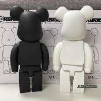 Figura De Acción 28cm Galaxia Pintura Oso Negro Blanco Bearbrick DIY Modelo 3D Mini Bricks Juguete Para Adolescentes Y Adultos - details 4