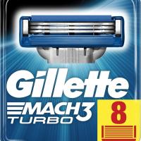 Gillette Mach3 Turbo Cuchillas de Repuesto Para Maquinilla de Afeitar Para Hombre Pack de 8 Unidades - details 0