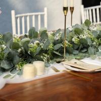 Vine De Hojas De Eucalipto Artificiales Para Decoración De Boda Y Jardín Planta Falsa De Hojas Verdes Para Arco De Boda Y Decoración Del Hogar - details 10