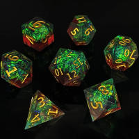 Juego De 7 Dados De Resina En Formas Poliedras Multicolor Para Juegos De Mesa Y Decoración Del Hogar Juguete De Rol Para Niños Y Adultos - details 24