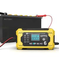Cargador De Batería Para Coche Y Motocicleta Táctil 12V 8A 10A Con Pantalla LCD Digital Reparación De Pulso Cargador Inteligente Y Rápido - details 8