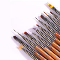 Set De Pinceles Para Arte De Uñas 12pcs Línea De Uñas Pincel Para Dibujar Acrílico UV Gel Ombre Herramienta De Manicura Pincel De Uñas - details 2