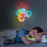 Feraligatr Sign Neón Juego Luz Neón Ajustable Para Decoración De Pared Habitación De Niños Sala De Juegos Regalo De Cumpleaños - details 3