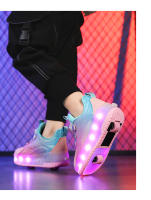 Zapatillas LED Para Niños Y Niñas Zapatos Deportivos Con Luces USB Cargables Para Outdoor Parkour Y Patinaje En Roller Talla True Fit Material Superior De Tela Y Suela EVA - details 13