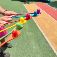 Juguete Educativo De Equilibrio Para Niños Cuchara De Madera Juego De Papá E Hijo Rompecabezas De Huevos Deportes Al Aire Libre 6Pcs - details 4